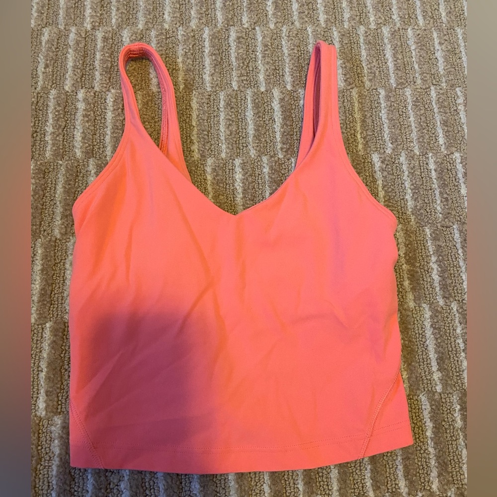 Lululemon orangish red color align tank